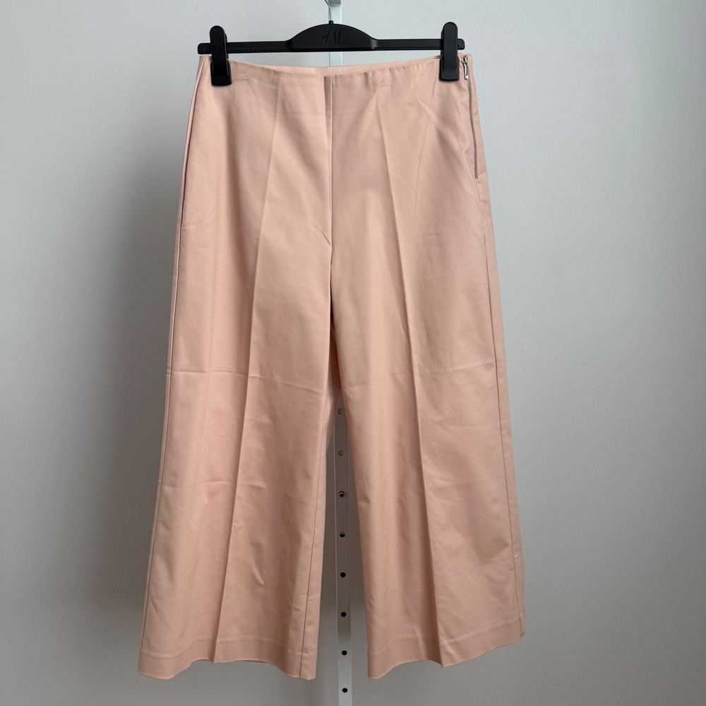 Lauren Ralph Lauren Black Label Cotton Blush Pink Wide Leg Pants Womens Size 8